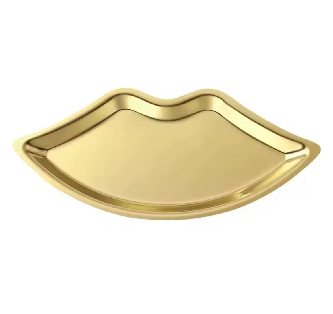 Stainless Steel Lip Shape Tray (Gold)